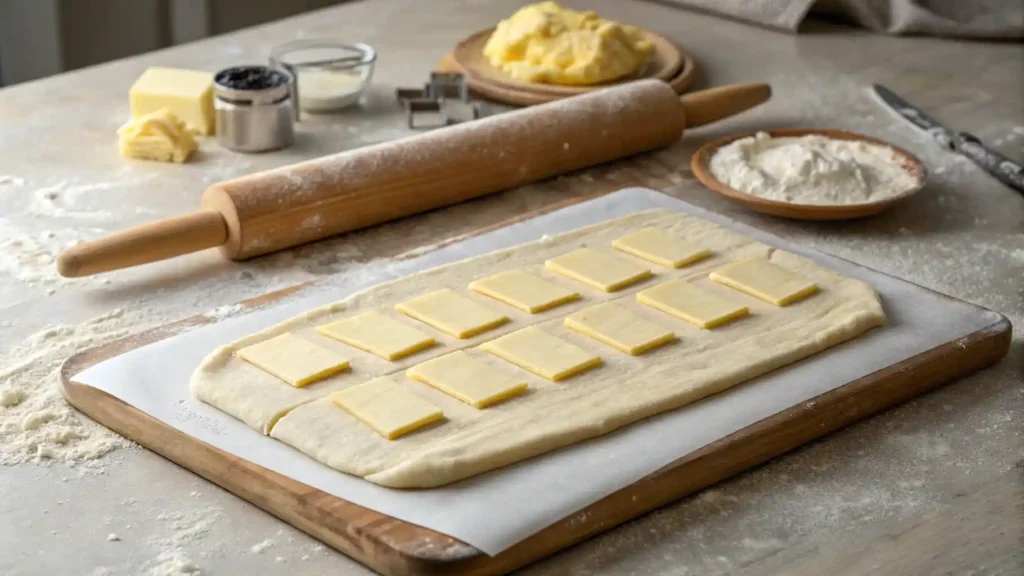 Rolling and Folding Dough for Gipfeli Layers