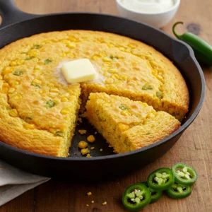 Warm, Cheesy Jiffy Mexican Cornbread Fresh from the Oven