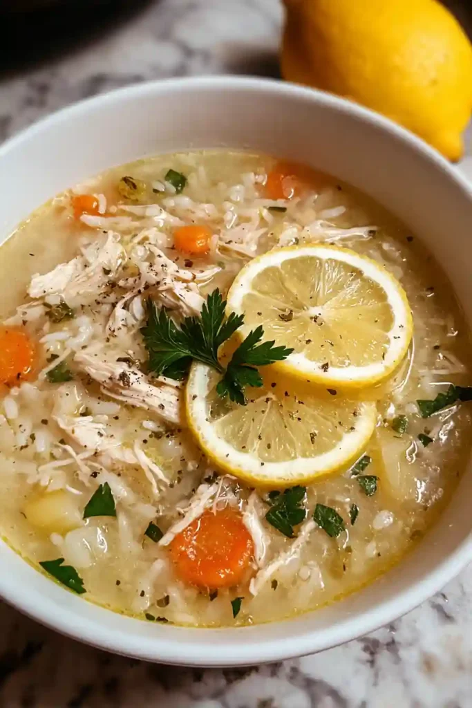 Using two forks to shred perfectly cooked chicken breast for lemon chicken soup