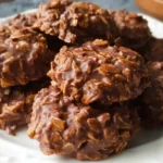 Delicious homemade Chocolate Peanut Butter No-Bake Cookies arranged on a cooling rack
