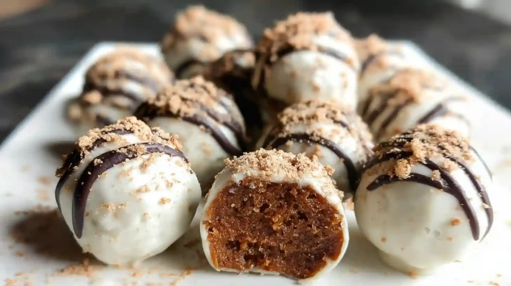 No Bake Gingerbread Cookie Truffles