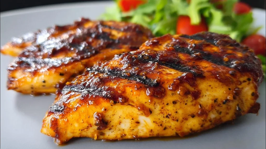 Juicy Air Fryer BBQ Chicken Breast served on a plate