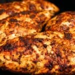 Deliciously cooked air fryer chicken breasts served on a plate