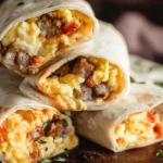 Easy freezer breakfast burritos ready for a quick meal
