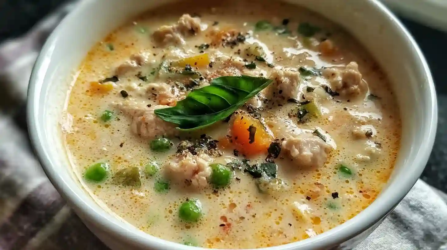 Creamy Ground Chicken Soup Recipe