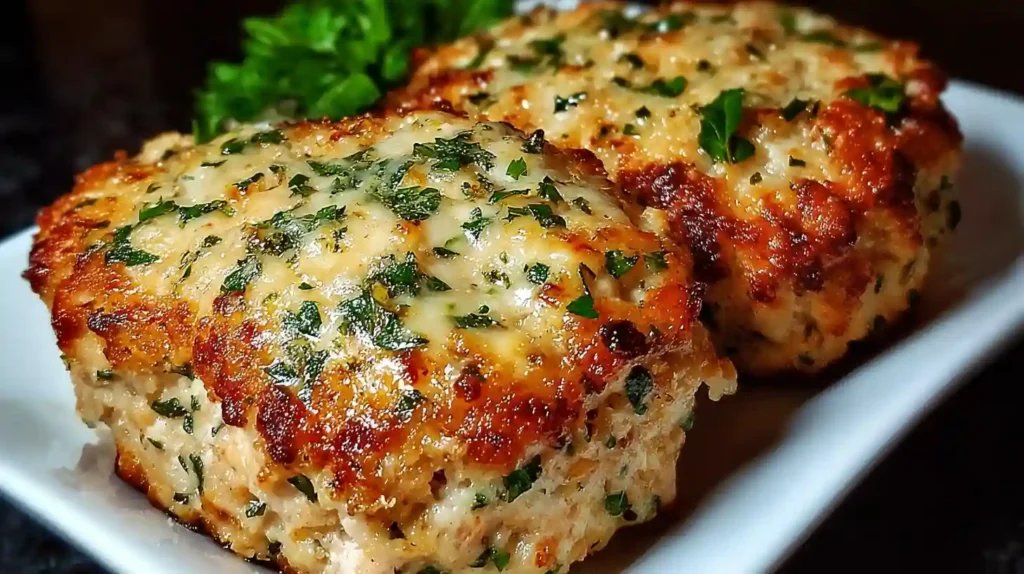 Garlic Parmesan Chicken Meatloaves Recipe