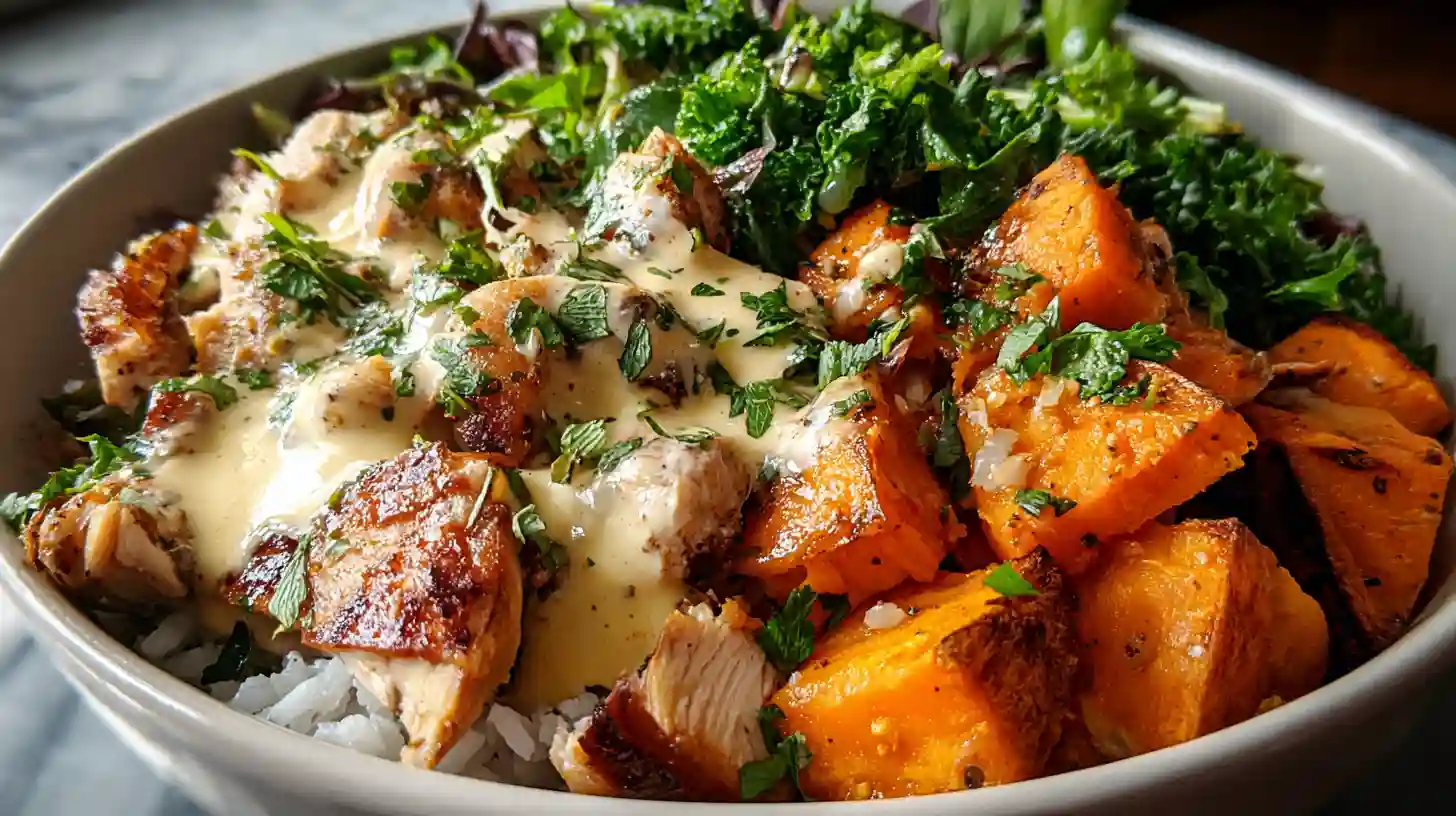 Healthy Chicken & Sweet Potato Bowls