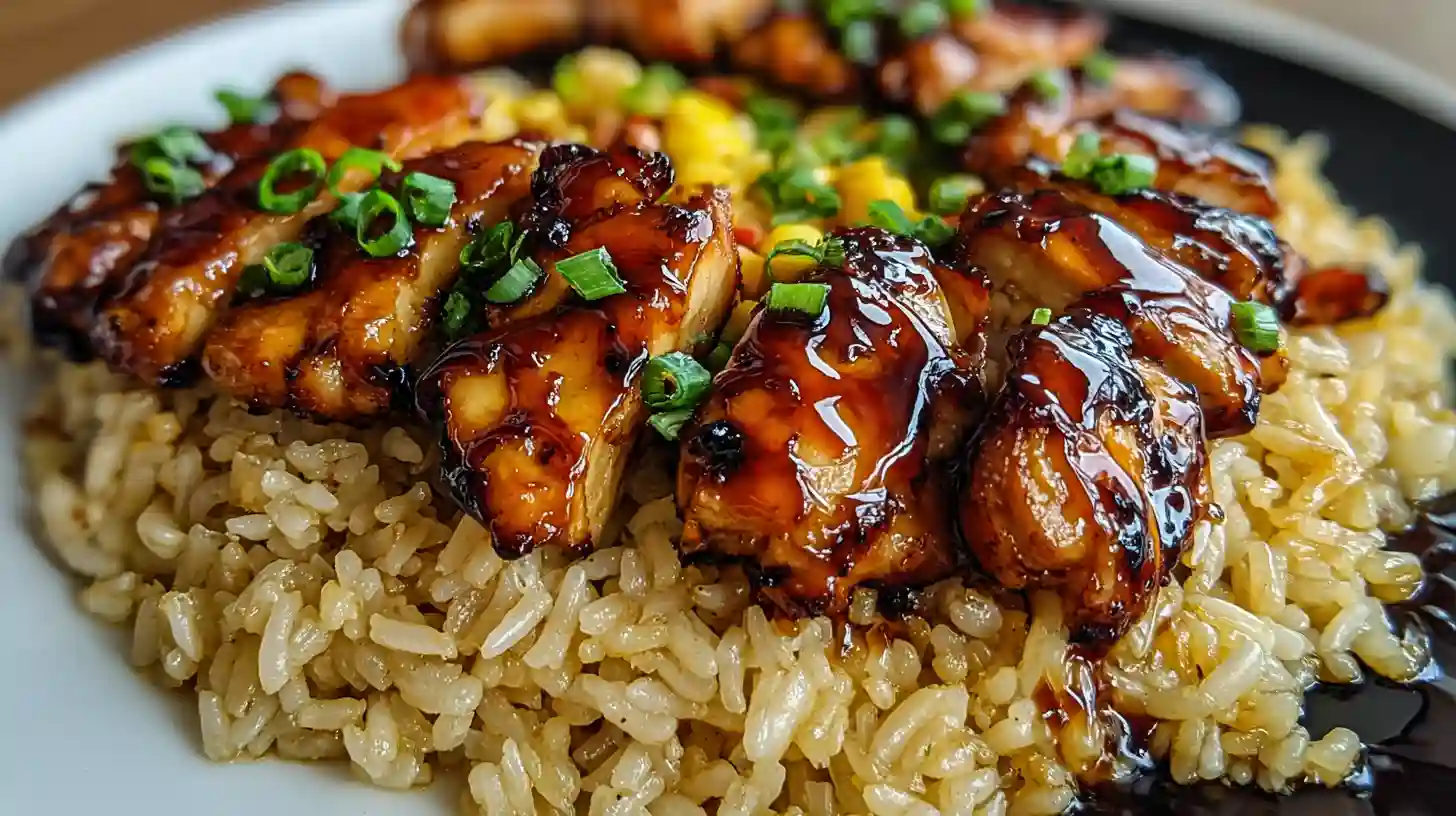 Honey BBQ Chicken Rice Recipe