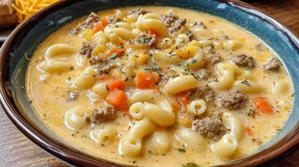 Cheeseburger Macaroni Soup
