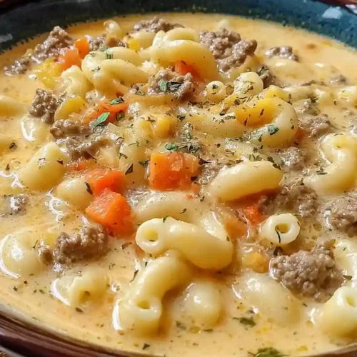 Cheeseburger Macaroni Soup