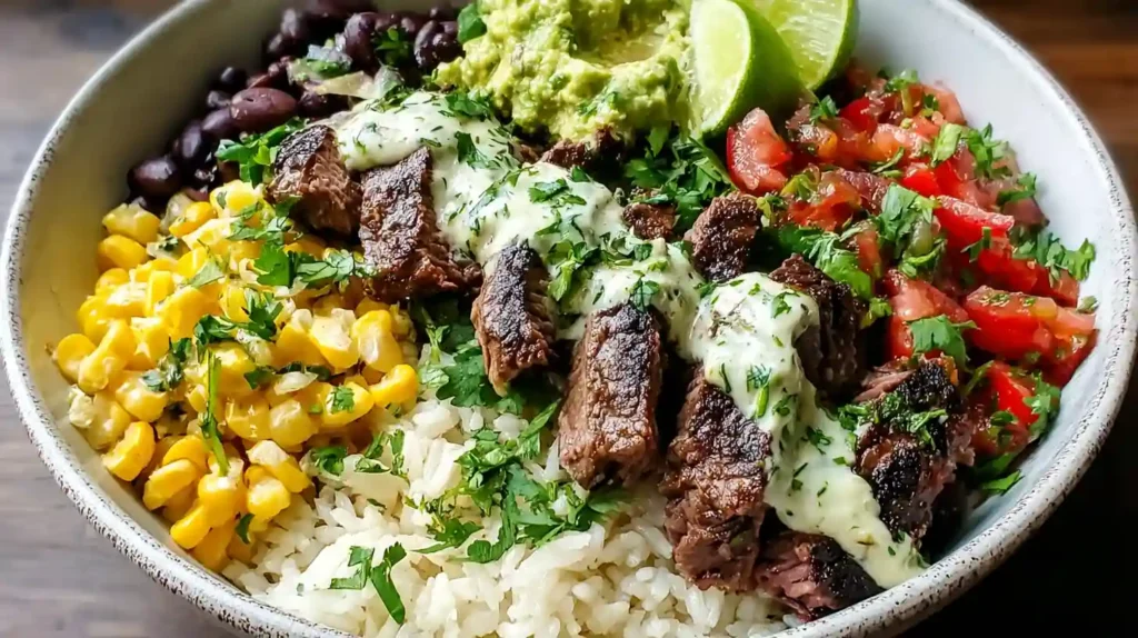 Cilantro Lime Steak Bowls