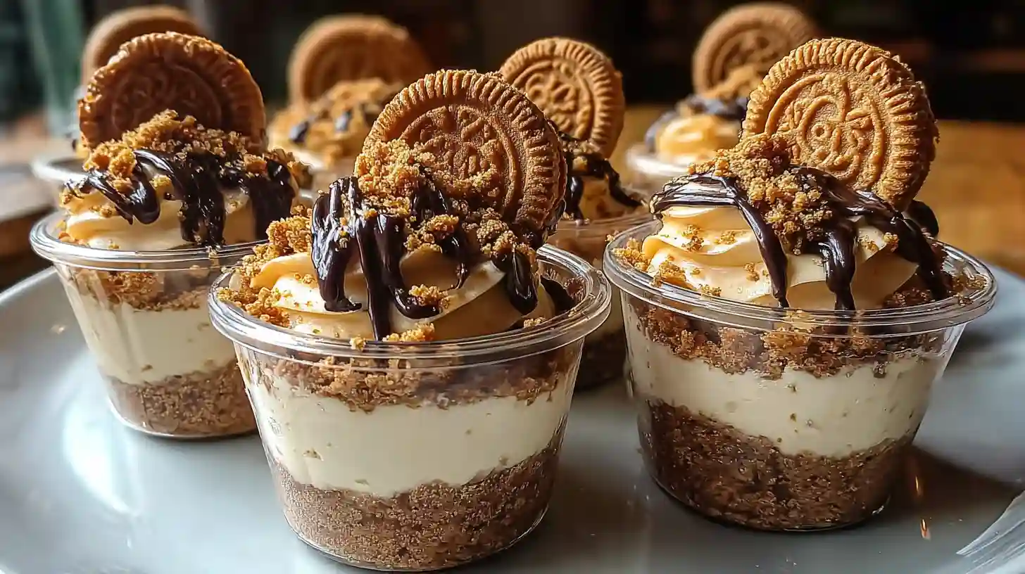 Cookie Butter Cheesecake Cups