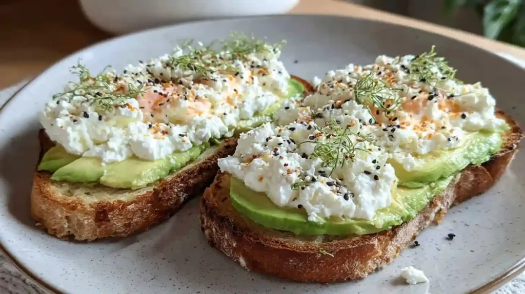 Creamy Cottage Cheese Avocado Toast