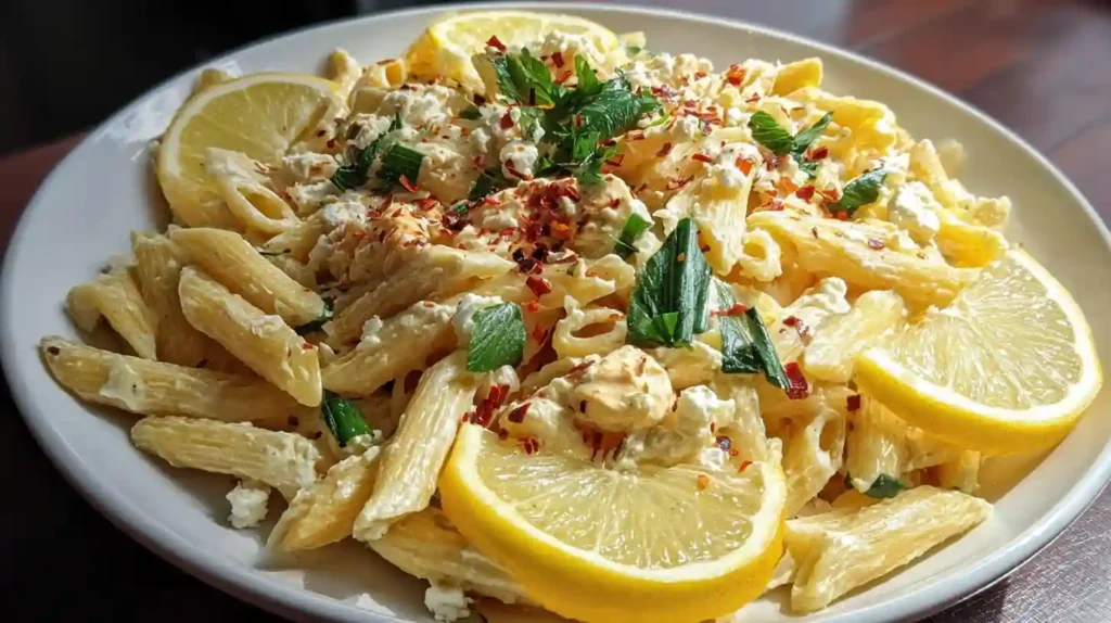 Creamy Lemon Feta Pasta