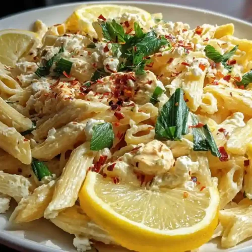 Creamy Lemon Feta Pasta