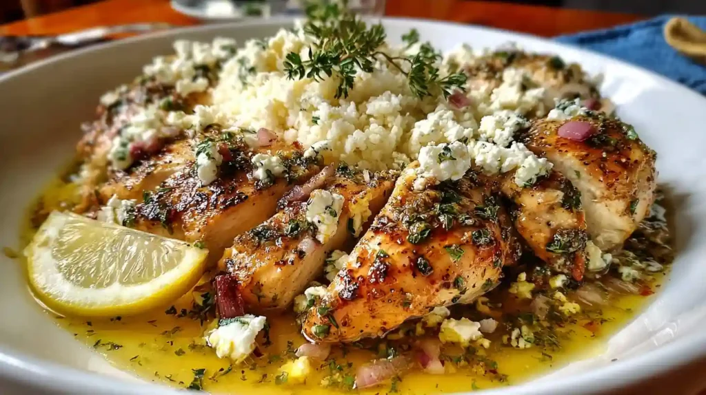 Greek Chicken with Lemon and Feta
