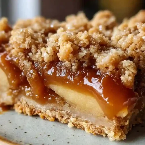 Salted Caramel Apple Crumble Bars