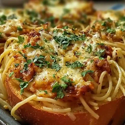 Spaghetti Garlic Bread