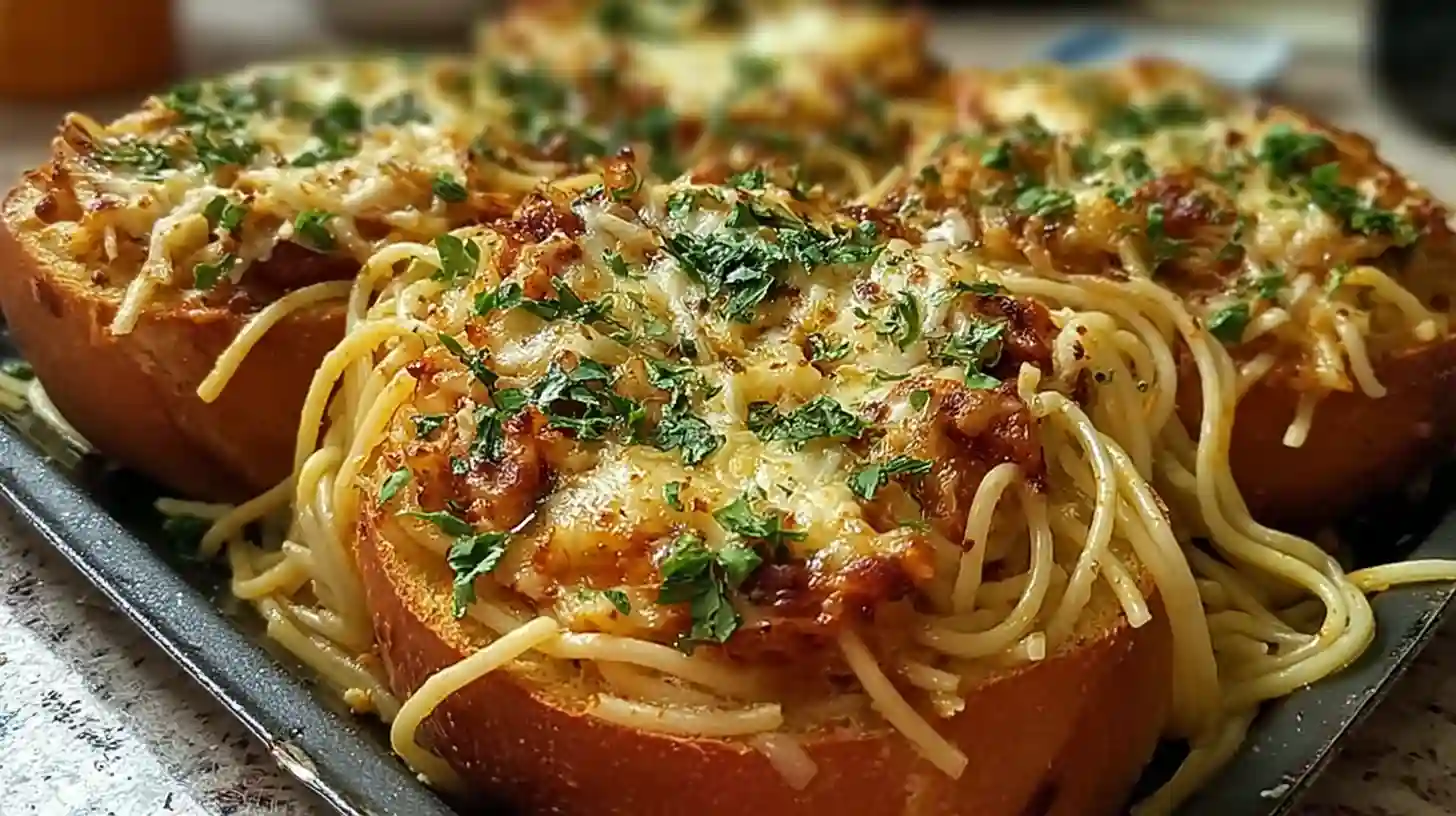 Spaghetti Garlic Bread