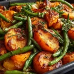 Sweet Potato & Green Bean Tray Bake
