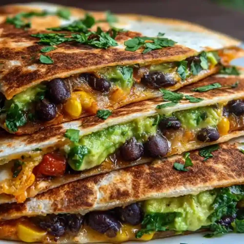 Vegan Quesadillas with Black Beans and Avocado