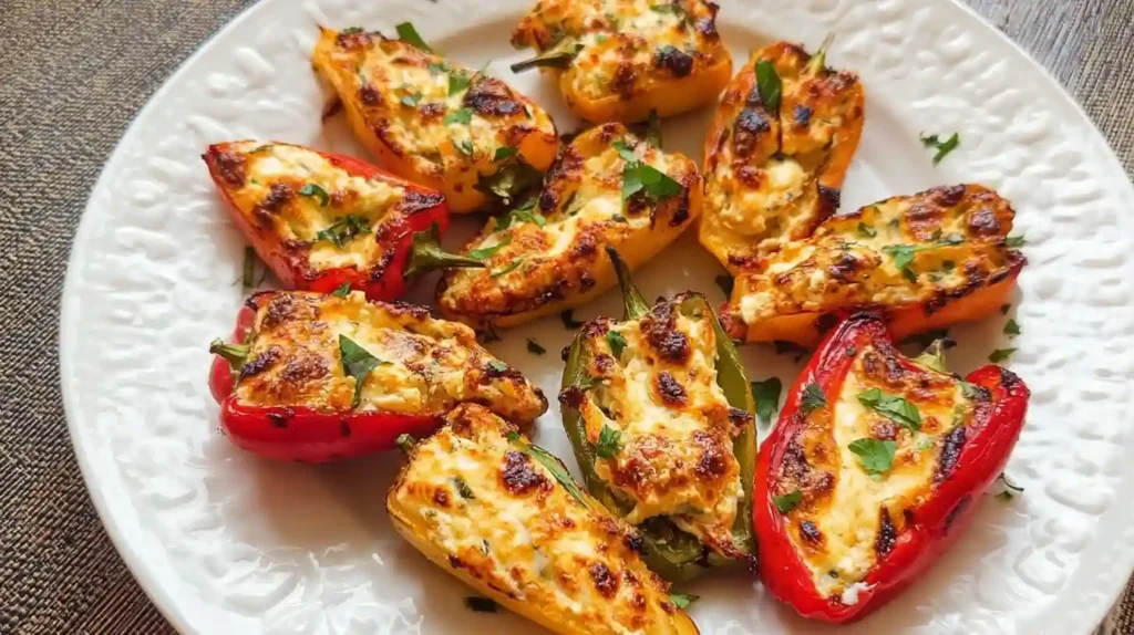 Air Fryer Cream Cheese Stuffed Mini Peppers