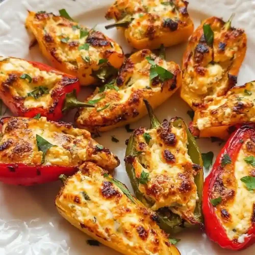 Air Fryer Cream Cheese Stuffed Mini Peppers