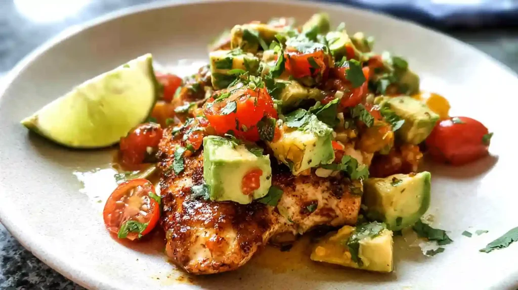 Fiesta Lime Chicken Recipe with Avocado