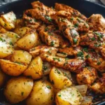 Garlic Butter Chicken and Potatoes Skillet