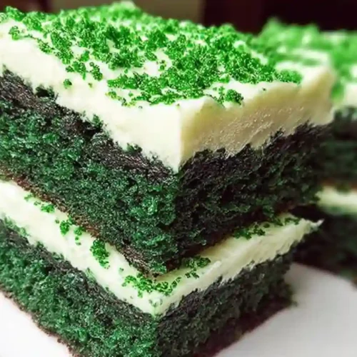 Green Velvet Brownies with Cream Cheese Frosting