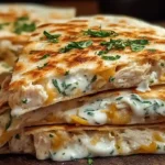 High-Protein Chicken Ranch Quesadilla Recipe