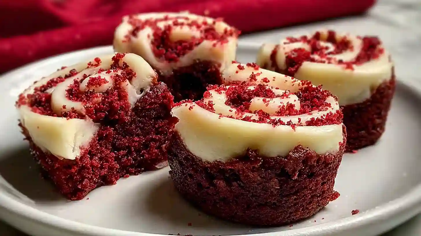 Homemade Red Velvet Brownie Bites