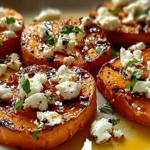 Roasted Sweet Potato Rounds with Honey & Feta Bliss