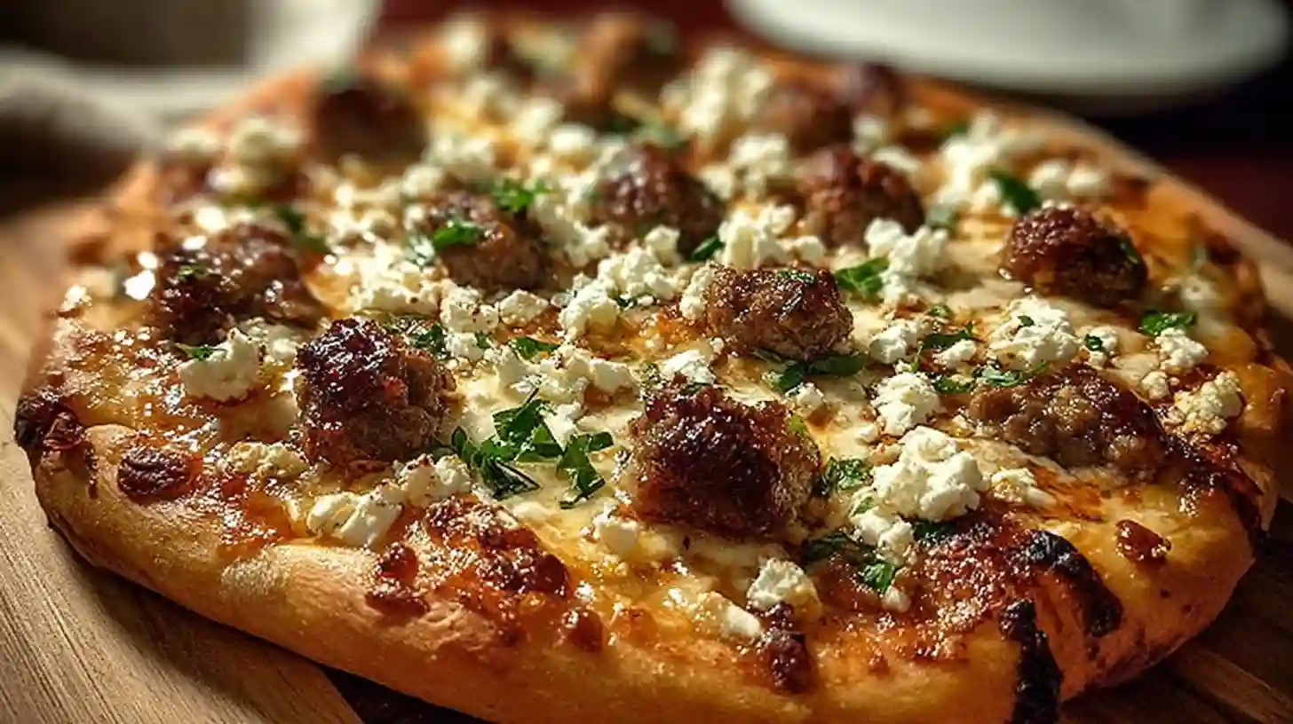 Sausage Feta Honey Pizza