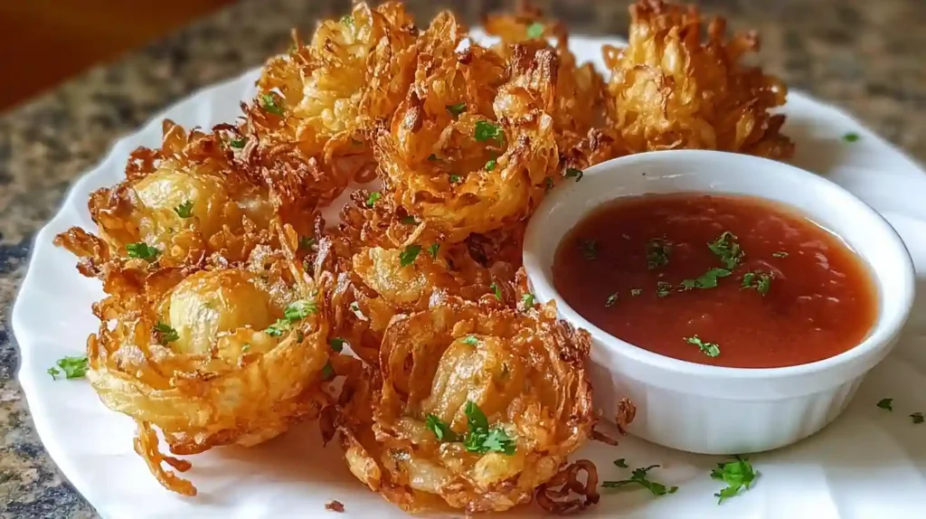 Air Fryer Crispy Mini Blooming Onions