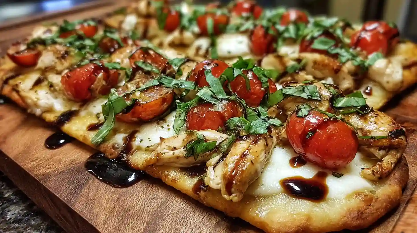 Chicken Caprese Flatbread Recipe