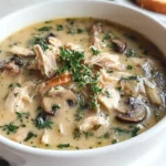 Comforting Rotisserie Chicken and Mushroom Soup