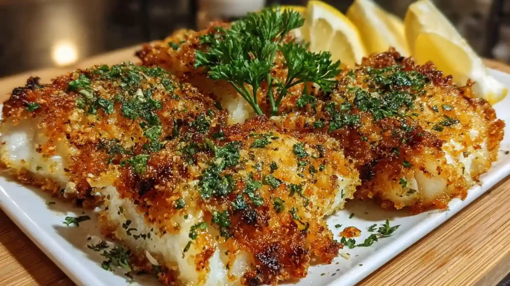 Crispy Air Fryer Parmesan Crusted Cod