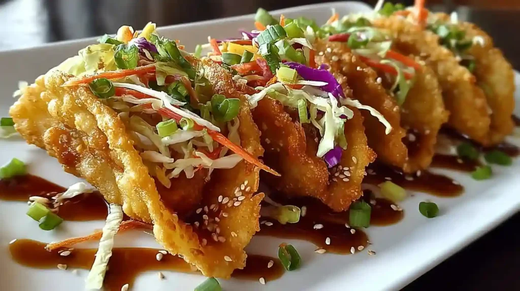 Crispy Chicken Wonton Tacos
