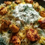 Dump And Bake Chicken Tzatziki Rice