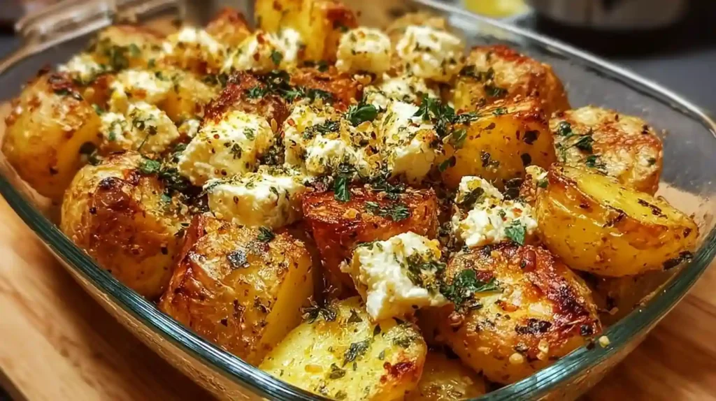 Healthy Baked Feta Potatoes