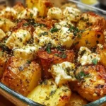 Healthy Baked Feta Potatoes