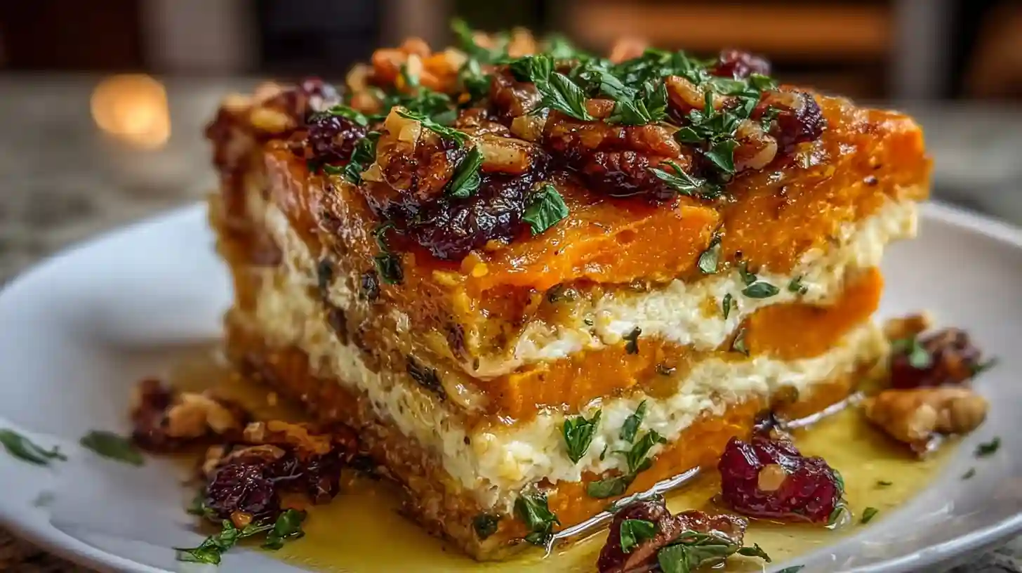 Layered Sweet Potato Butternut Squash Carrot Lasagna Recipe