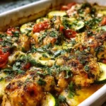 Mediterranean Chicken Zucchini Bake