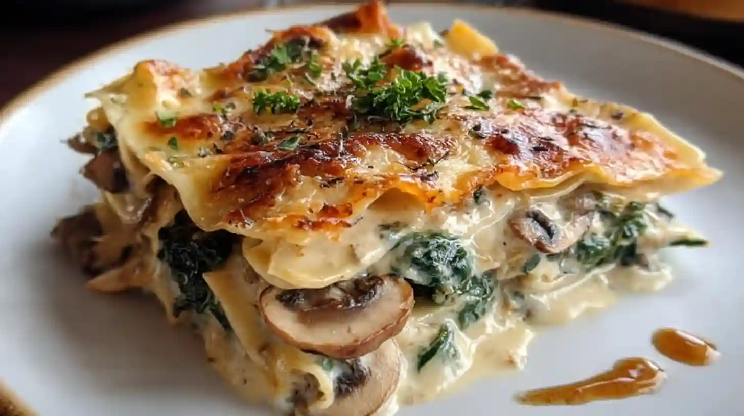 Mushroom And Spinach Lasagna
