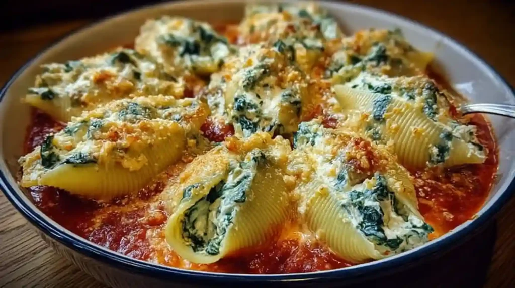 Spinach and Ricotta Stuffed Shells