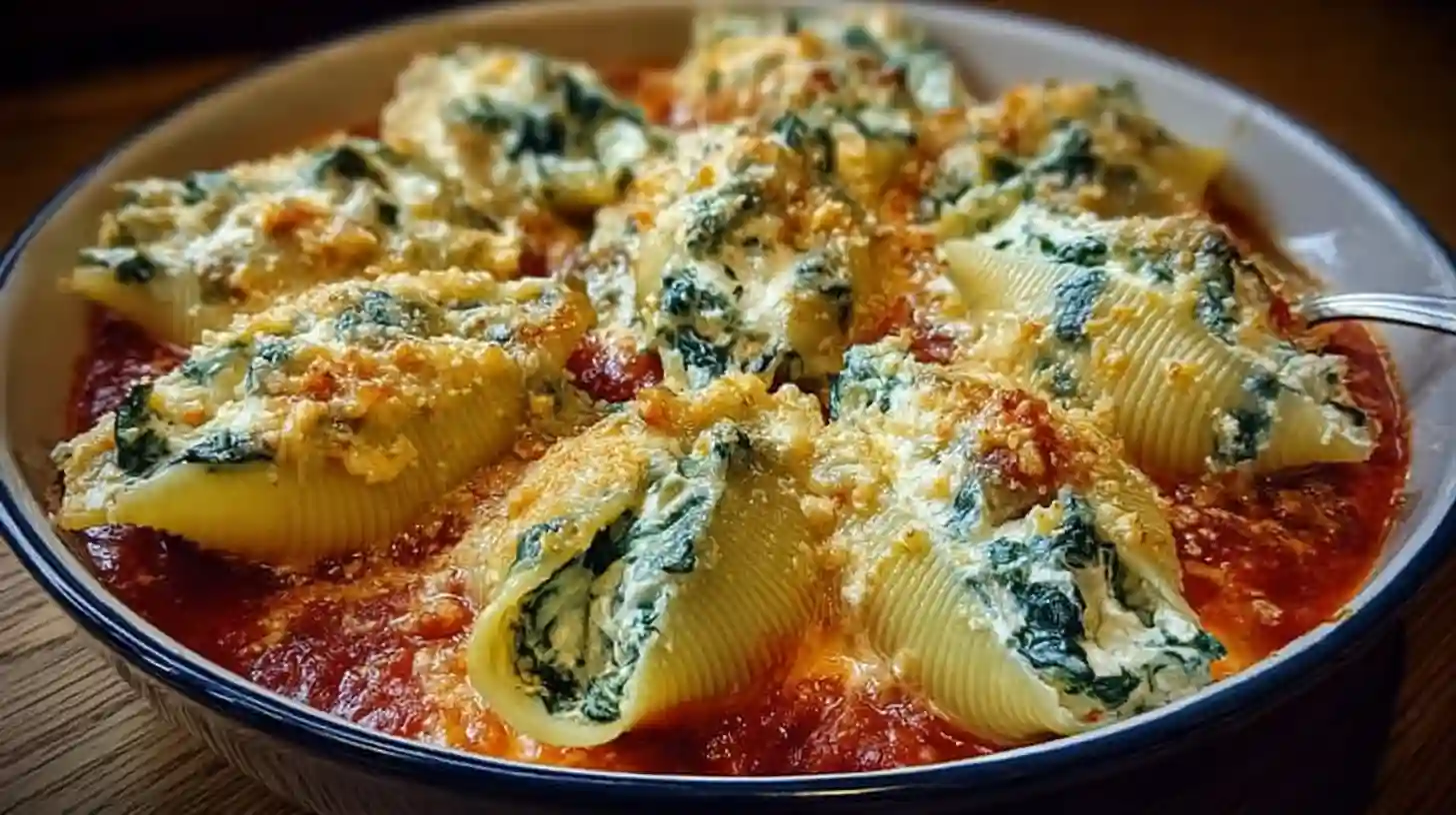 Spinach and Ricotta Stuffed Shells