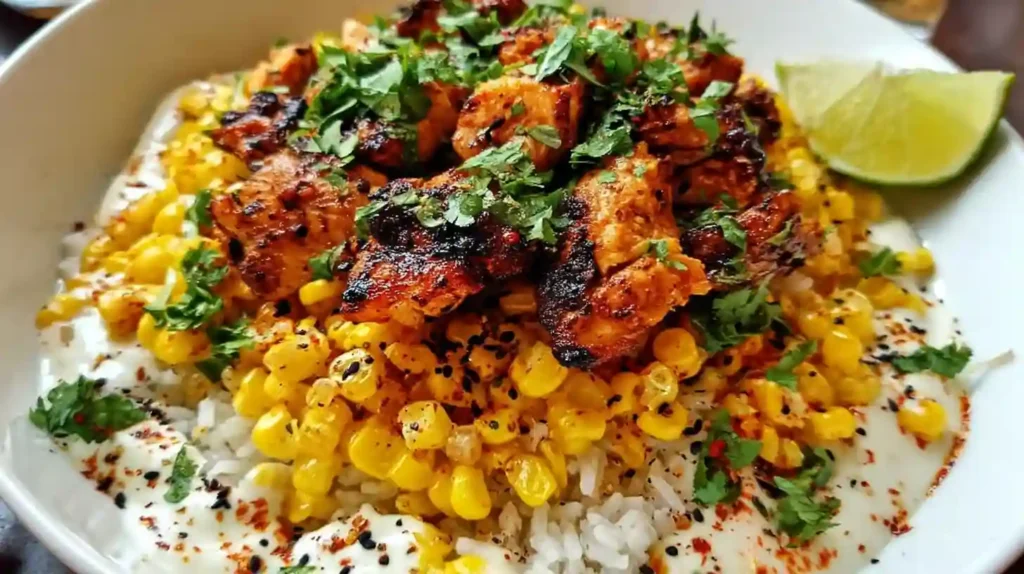 Street Corn Chicken Rice Bowl Recipe