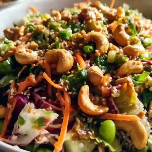Cashew Crunch Salad with Sesame Dressing