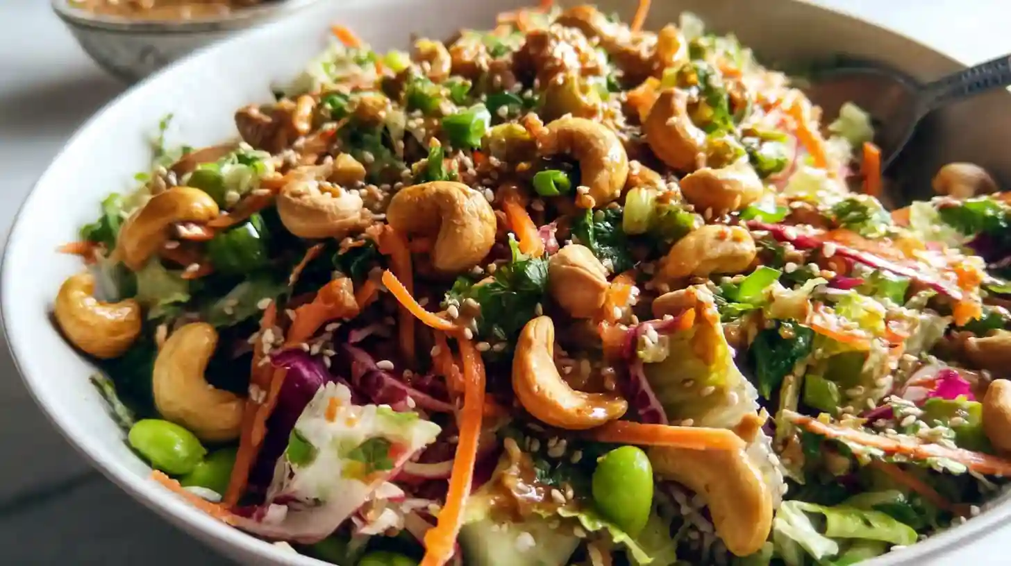 Cashew Crunch Salad with Sesame Dressing